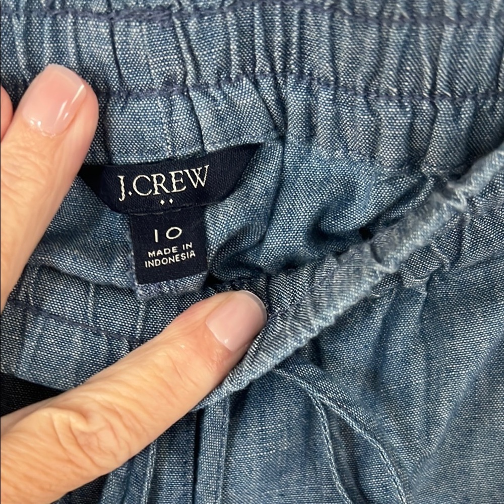 J. Crew Blue Relaxed Fit 100% Cotton Indigo Pants - Picture 3 of 8